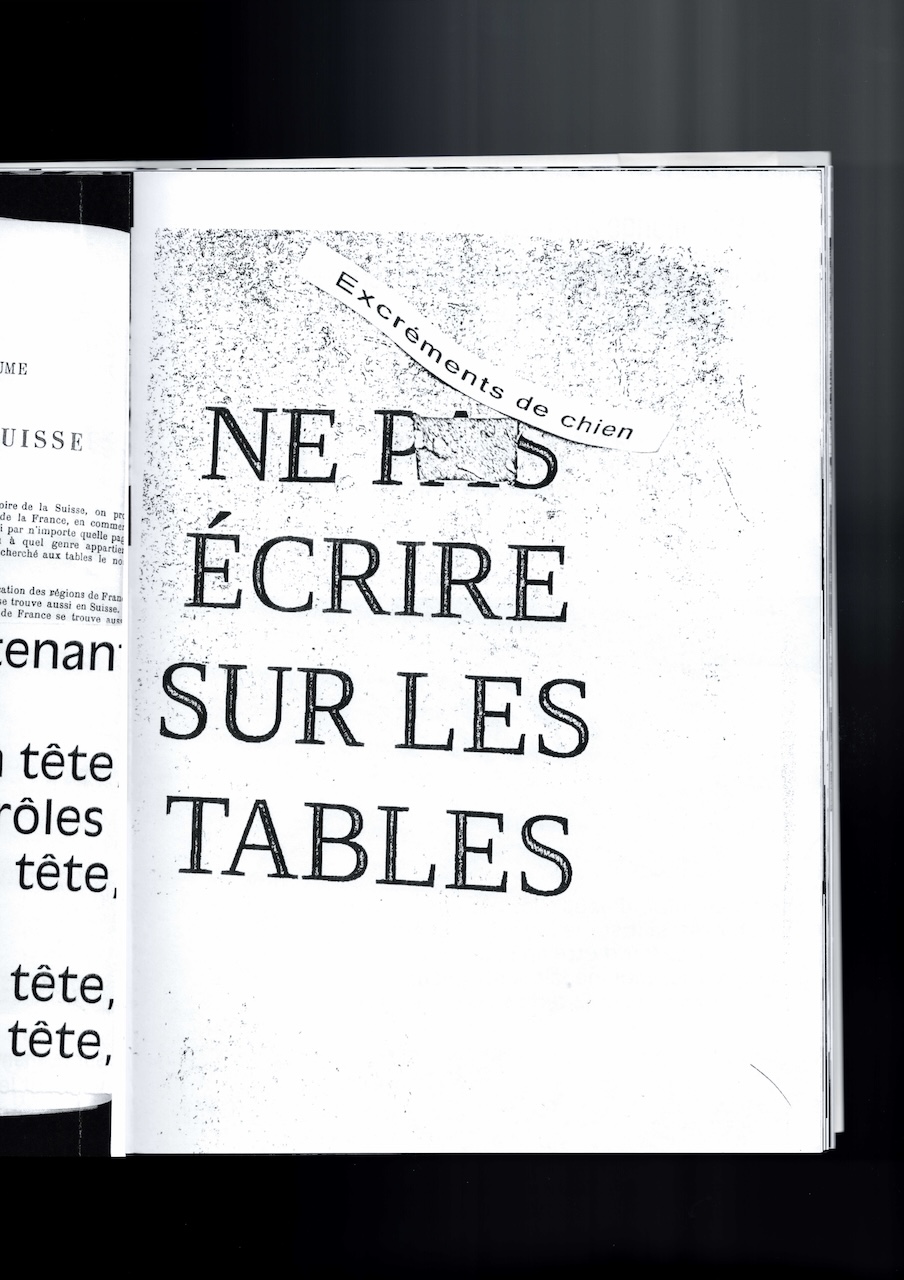 Ne pas écrire sur les tables - Bétonsalon